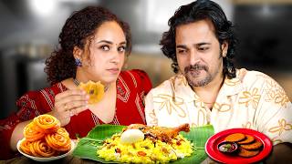 Eating Challenge  Pearle Maaney Vs Srinish Aravind [upl. by Isidor]