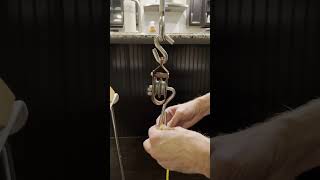 How to CORRECTLY setup a Gambrel and Pulley Hoist from Harbor Freight shorts diy [upl. by Yecart700]