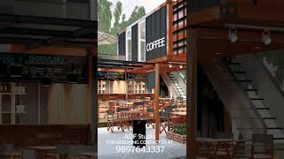 Container Cafe Design  Open Cafe Design cafeinteriordesign restaurantdesign containercafe [upl. by Yelyac]