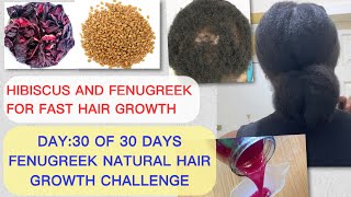 DAY30 of 30 days fenugreek natural hair growth challenge Fast hair growth spray with fenugreek [upl. by Eelibuj]