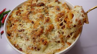 Baked Creamy Chicken Pasta By Recipes of the world [upl. by Nirahs973]