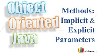 37 Java Methods Implicit and Explicit Parameters [upl. by Daffi]