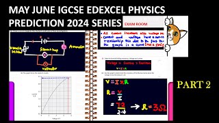 IGCSE EDEXCEL PHYSICS  JAN  MAY JUNE 2024 PREDICTED CONCEPTS PART 2 [upl. by Ellata]