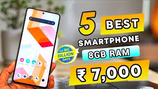 8GB RAM  Top 5 Best Smartphone Under 7000 in 2023  Best Phone Under 7000 [upl. by Neelrahc]