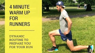 Runners Warm Up Routine  Quick and Easy  4 minutes  Dynamic Stretches for Runners [upl. by Alexandra]