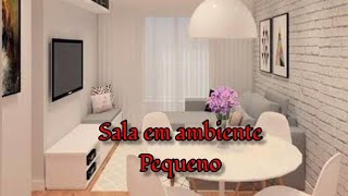 Dicas de decoração de sala ambientes pequenos Vamos Decorar [upl. by Yrahcaz]