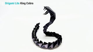 DIY Origami King Cobra  Easy to Make with Detailed Instructions [upl. by Arias797]