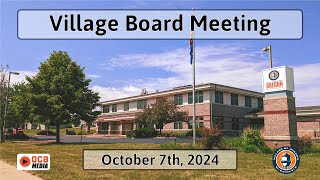 Oregon Village Board Meeting 10724 [upl. by Sirrom600]