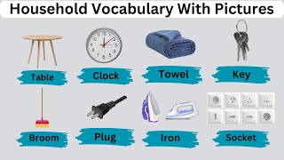 Everyday English Vocabulary Household Items You USE Daily  Easy Words [upl. by Ennairda]