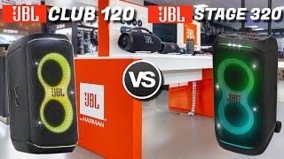 JBL STAGE 320 VS JBL CLUB 120❌SPECS amp FEATURES COMPARISON❌NEW JBL PARTYBOX SPEAKERS❌CES 2024 vegas [upl. by Anderegg]