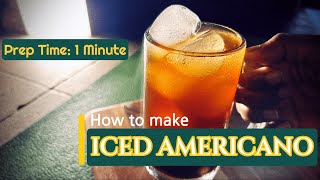 Iced Americano  Starbucks Iced Americano  How to make Americano at home  Davidoff Espresso 57 [upl. by Fairweather]