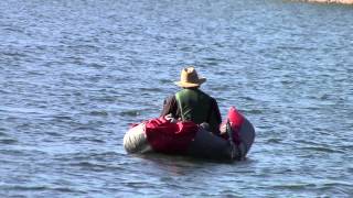 Fishing Deer Creek Utah from Frameless Inflatable Pontoon Boat [upl. by Dyolf]