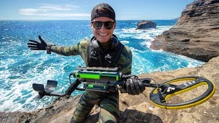 Scuba Diving One of Hawaiis Most Dangerous Cliff Side for Sunken Treasure Spitting Caves [upl. by Ducan356]