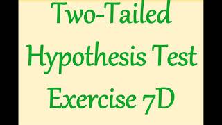 AS Maths  Statistics  TwoTailed Hypothesis Test [upl. by Phillie554]