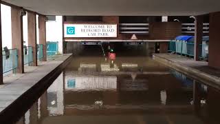 Guildford Floods Christmas Day 2013  7 Bedford Road Car Pa [upl. by Kassab]