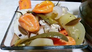 CHILES HABANEROS EN ESCABECHE DULCE  CarmenCookVlogs [upl. by Debo]