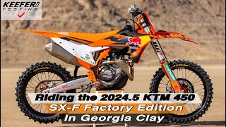 20245 KTM 450 SXF Factory Edition Laps In Georgia Clay [upl. by Elbertina]