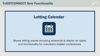 TxDOTCONNECT Letting Calendar and Addendum [upl. by Chantalle]