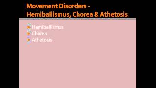 Movement Disorders  Hemiballismus Chorea amp Athetosis [upl. by Oppen]