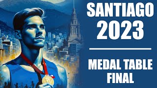 2023 Pan American Games  Final Medal Table  Santiago santiago2023 [upl. by Banks709]