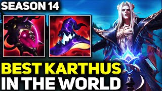 RANK 1 BEST KARTHUS IN SEASON 14  AMAZING GAMEPLAY  League of Legends [upl. by Borreri]