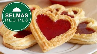 Herz Kekse  Valentinstag  Muttertag  Plätzchen mit Marzipan 💖🍪 [upl. by Atinahs]