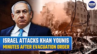 War on Gaza Israel Launches Air Attacks On Khan Younis ‘Safe Zone’ Multiple Casualties  Details [upl. by Neely164]