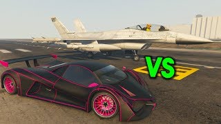 PRINCIPE DEVESTE EIGHT vs AVIÓN DE COMBATE  Test de velocidad  GTA V ONLINE [upl. by Semyaj]