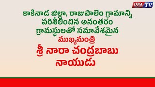 DNA LIVE🔴 రాజుపాలెం గ్రామాన్ని పరిశీలించిన అనంతరం గ్రామస్థులతో సమావేశమైన ముఖ్యమంత్రి [upl. by Vookles907]