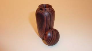 Wood Turning Project Cocobolo Box [upl. by Ledoux]