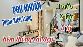 Bán nhà Phú Nhuận hẻm thông đẹp 1 trệt 2 lầu Phan Xích Long38 tỷ [upl. by Matlick]