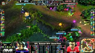 GPL 2014 夏季聯賽 總冠軍賽 ahq vs AZB TPA Game3 [upl. by Kanor]