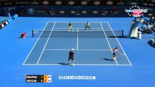 Hingis  Paes vs Hsieh  Cuevas Highlights HD 12 Australian Open 2015 [upl. by Liagibba]