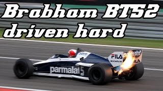 1983 Brabham BT52 driven hard shooting huge flames 2013 nürburgring demo [upl. by Aneerehs]