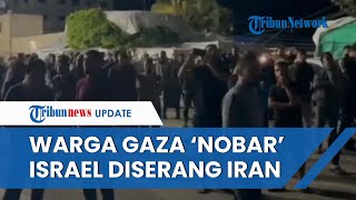 Langit Tel Aviv Gemuruh Mencekam Ratusan Warga Palestina Saksikan Iran Hujani 200 Drone ke Israel [upl. by Sucirdor226]