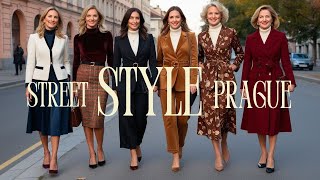 How Pragues Dress in September🍁🍂 Autumn Street Style  Street Fashion Trends 2024 [upl. by Tankoos]