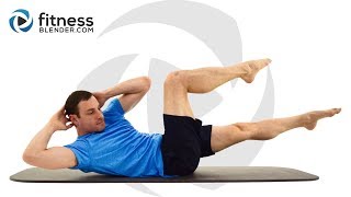 Fitness Blender 15 Minute Abs Workout  At Home Core Training without Equipment [upl. by Sung]