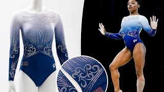 Simone Biles Dazzles in CrystalEmbellished Leotard at 2024 Olympics Balance Beam Final [upl. by Matthiew107]