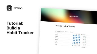 Build a Habit Tracker with Notion Tutorial  Template [upl. by Ollecram]