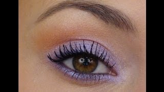 Lilas pailleté et abricot  Tutoriel maquillage printanier [upl. by Nnaxor]