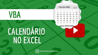 Como criar CALENDÁRIO em VBA no Excel [upl. by Blandina]