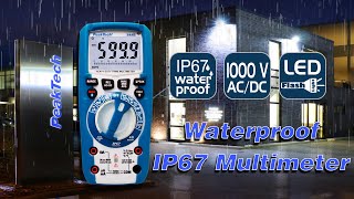 PeakTech Professional Waterproof IP67 Multimeters  PeakTech 3443 3444 and 3445 [upl. by Eddana]