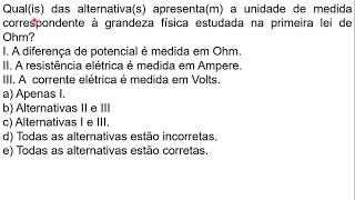 PRIMEIRA LEI DE OHMEXERCÍCIO 04TEORIA [upl. by Averat]