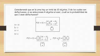 Distribución hipergeométrica [upl. by Ardnic961]