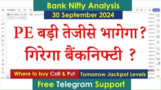 Bank Nifty Tomorrow Prediction 30 September 2024 Calls Options Put Call Buy Level Bank Nifty Options [upl. by Macomber624]