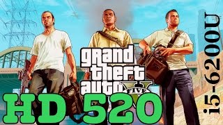 Grand Theft Auto V on Intel HD 520  Skylake i5 6200U  8GB RAM  Windows 10  Dell Inspiron 5559 [upl. by Eux538]