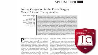 Congestion in the Plastic Surgery Match PRSJournalClub Podcast February 2019 [upl. by Goldin]