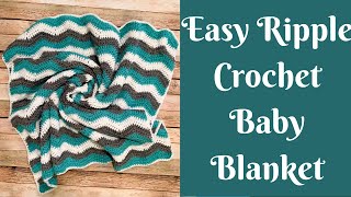 Beautiful Blankets Easy Ripple Crochet Baby Blanket [upl. by Liag]