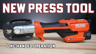 RIDGID RP115 Mini Press Tool  Residential Plumbers 12quot amp 34quot Copper amp PEX  72553 [upl. by Anaerol]