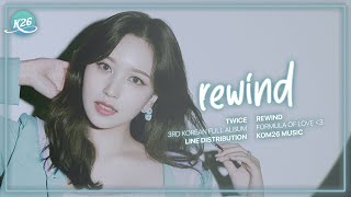 TWICE 트와이스  REWIND 알고 싶지 않아  Line Distribution [upl. by Bergstein]